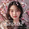 用户自媒体人小桃制作的樱花视频短片封面，樱花与文字排版结合的治愈系内容风格